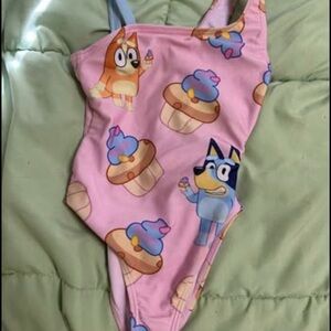 Pink Cartoon Character Swimsuit